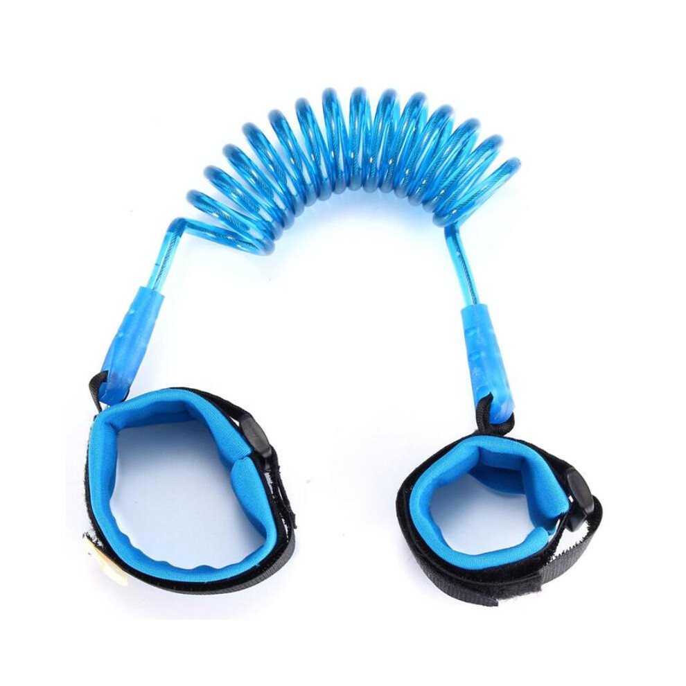 (150cm  Blue) Adjustable Baby Walkers Belt Kids Safety Anti-lost Wrist Link Band Children Harness Leash Strap Baby Stroller Accessories