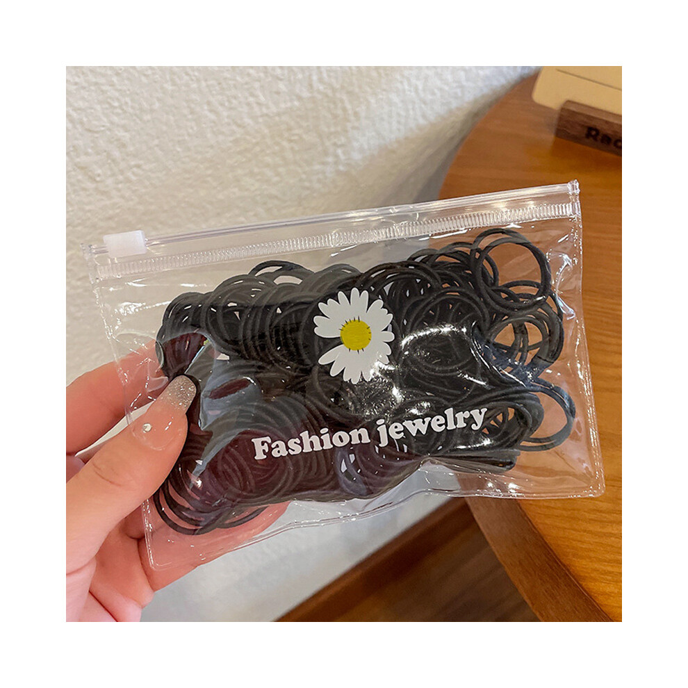 Maxpower (100Pcs- A8) Set Kids Hair Accessories For Girls High Elastic Solid Hairband Baby Rubber Hair Bands Cute Children's Ropes Ties