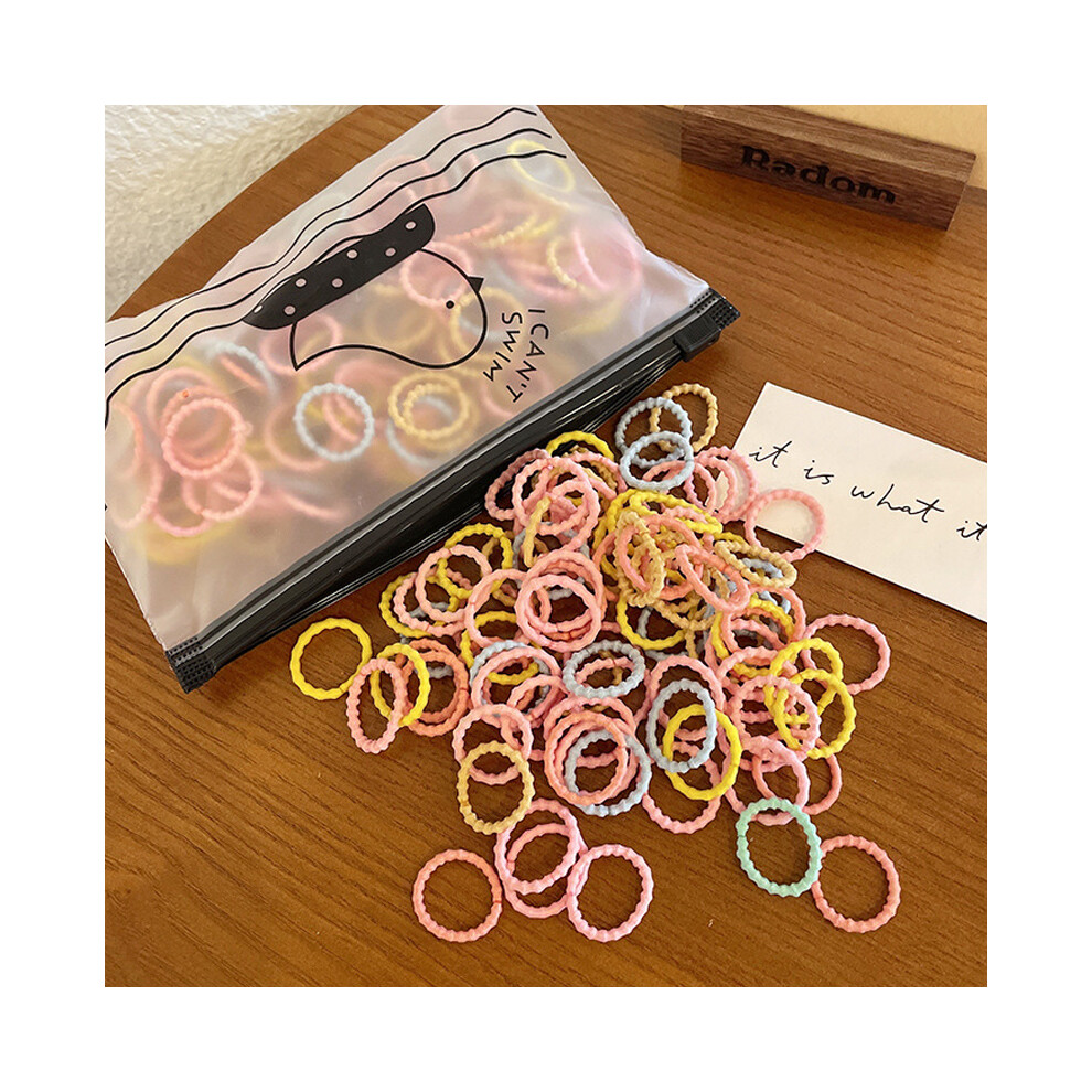 (50PCS- B5) Set Kids Hair Accessories for Girls High Elastic Solid Hairband Baby Rubber Hair Bands Cute Children's Ropes Ties