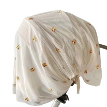 (315248-3) Newborn Baby Stroller Mosquito Net Embroidered Mesh Breathable Summer Carriage Trolley Shade Cover Accessories