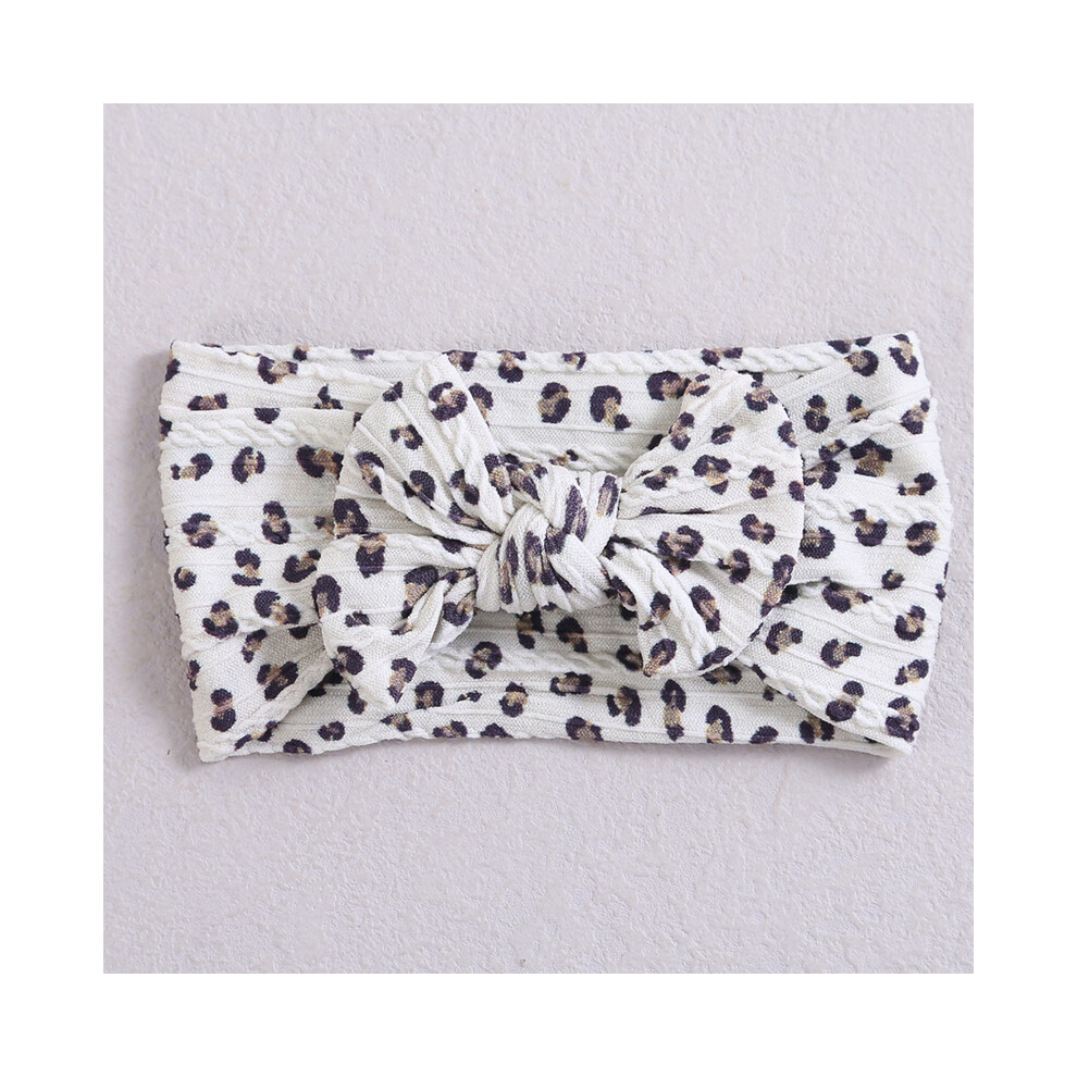 Maxpower (Leopard Print-1) 1Pcs Bow Baby Head Band For Children Print Baby Headbands Newborn Cable Headband Turban Kids Headwear Baby Hair Accessories