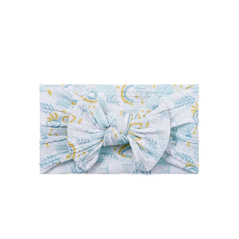 Maxpower (Print-1) 1Pcs Bow Baby Head Band For Children Print Baby Headbands Newborn Cable Headband Turban Kids Headwear Baby Hair Accessories