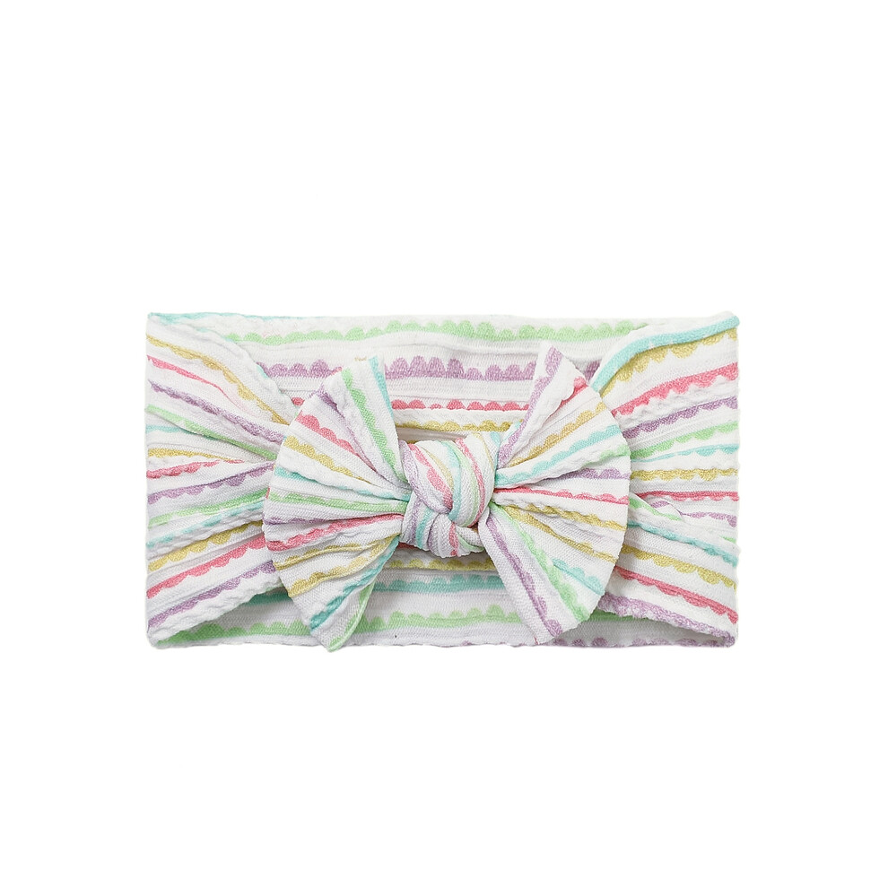 Maxpower (Print-3) 1Pcs Bow Baby Head Band For Children Print Baby Headbands Newborn Cable Headband Turban Kids Headwear Baby Hair Accessories