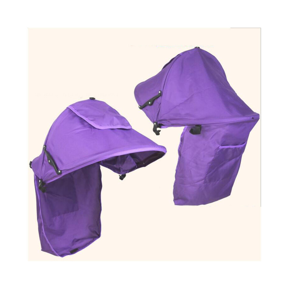 (Upgrade-) Baby Stroller Sunshield Shade Protection Hood Canopy Cover Prams Stroller Accessories Baby Stroller Sun Visor Carriage Sun Purple Maxpower