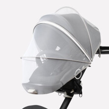 (Light Grey) Zipper type fly protection accessories children's crib summer mesh carriage full cover mosquito net baby stroller trolley