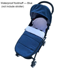 (Waterproof blue) Universal Baby Strolle Accessories Footmuff Warm Sleepsacks Pram Waterproof Socks For Babyzen YOYO Baby Stroller Accessories