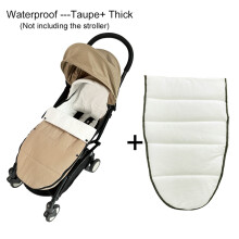 (Waterproof Taupe X) Universal Baby Strolle Accessories Footmuff Warm Sleepsacks Pram Waterproof Socks For Babyzen YOYO Baby Stroller Accessories
