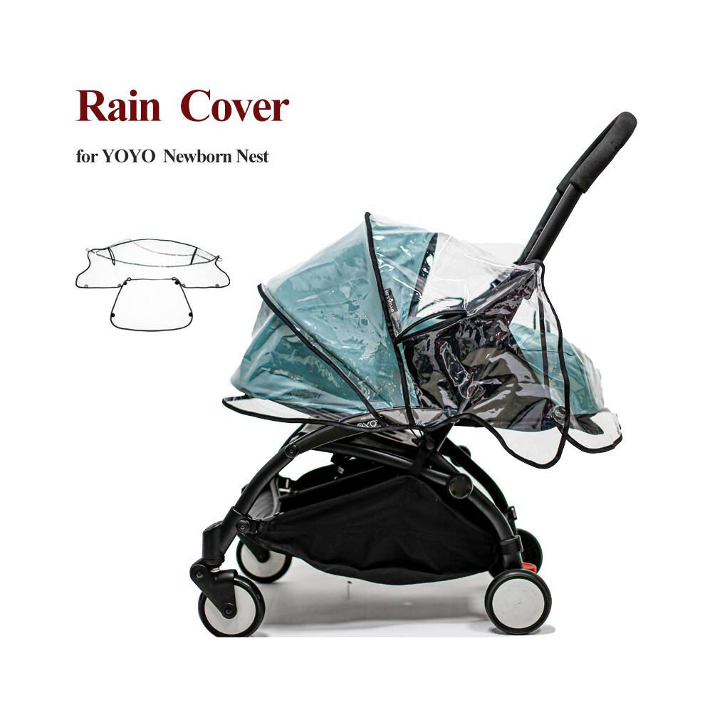 (for newborn pack) Stroller Rain Cover For YOYO 0+/YOYO 6+  Baby Carrige Rain Coat Safety EVA Material Water Proof 1:1 Design Stroller Accessories