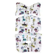 (White animal kingdom) Cotton Universal Baby Stroller Car High Chair Seat Cushion Liner Mat Pad Cover Protector For Baby Kid Toddler Infants