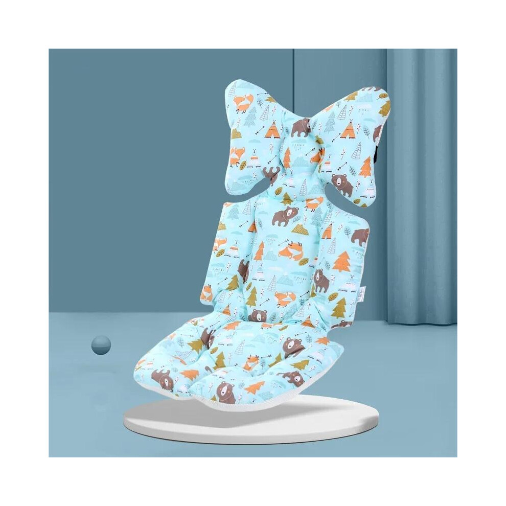 (Bear forest) Cotton Universal Baby Stroller Car High Chair Seat Cushion Liner Mat Pad Cover Protector For Baby Kid Toddler Infants
