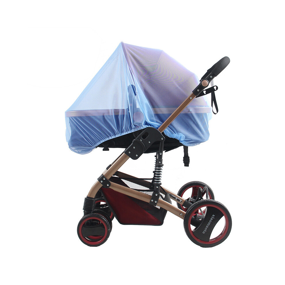 (Blue) Universal Pram Net Baby Sunshades Mosquito Net Buggys Insect Net Fly Net Protection Cover For Stroller Pushchair Blue Maxpower