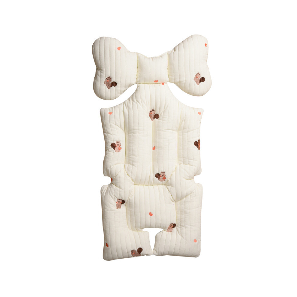 (Squirrels) Autumn And Winter Warm Baby Stroller Seat Cushions Thickened Cotton Child Stroller Baby Seat Cushions Universal Four Seasons Maxpower