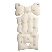 (Bear) Autumn and winter warm baby stroller seat cushions thickened cotton child stroller baby seat cushions universal four seasons