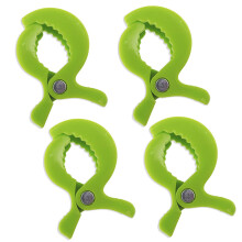 (Green 4 psc) Baby Colorful Car Seat Accessories Plastic Pushchair Toy Clip Pram Stroller Peg To Hook Cover Blanket Mosquito Net Clips