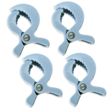 (Light blue 4 psc) Baby Colorful Car Seat Accessories Plastic Pushchair Toy Clip Pram Stroller Peg To Hook Cover Blanket Mosquito Net Clips