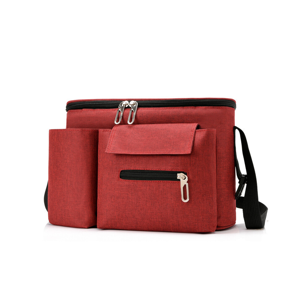 (Red) Portable Baby Stroller Diaper Bags Multifunctional Pram Hanging Bag Strollers Organizer Red Maxpower