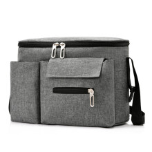 (Light Grey) Portable Baby Stroller Diaper Bags Multifunctional Pram Hanging Bag Strollers Organizer