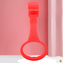 (red) Baby Learning to Stand Hand-Pull Ring Sling Ring Play Bed Bed Car Hook Suitable for 0-3 Years Old Babies