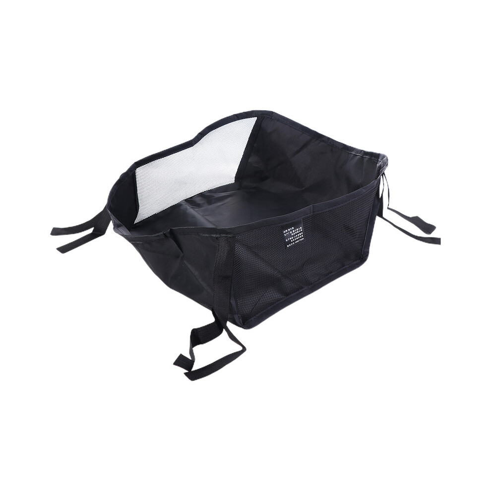 (L) Portable Baby Stroller Basket Newborn Stroller Hanging Basket Infant Stroller Accessories Pram Bottom Basket Organizer Bag Black Maxpower