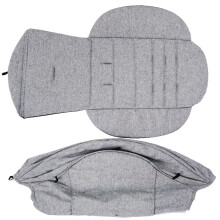 (Linen gray) Baby Stroller Hood And Cushion For Babyyoya yoyo2 Stroller Accessories Pram Cushion Pad Sun Shade Cushion Seat