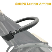 (Black) COLU KID Baby Stroller Accessories Leather Front Bumper Handle Armrest for Babyzen Yoyo2 Vinng Yoya Pushchair