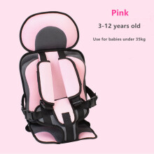 (Big Pink) NEW Child Safety Seat Mat for 6 Months To 12 Years Old Breathable Chairs Mats Baby Car Seat Cushion Adjustable Stroller