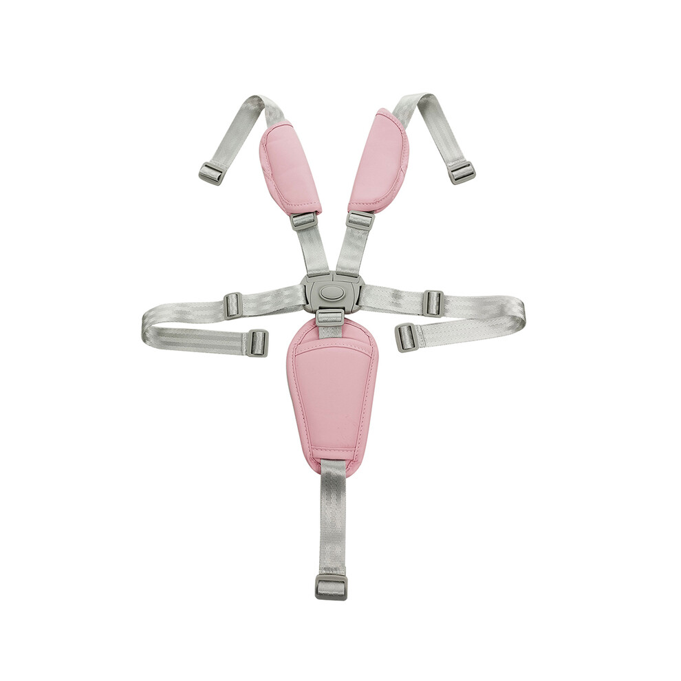 (pink) Baby Harness For Pushchair Dinner Chair Highchair 5 Points Safety Belt Length Adjust PU Leather Shoulder Crotch PAD Universal-image-OPC-PG8NV6Y-NEW