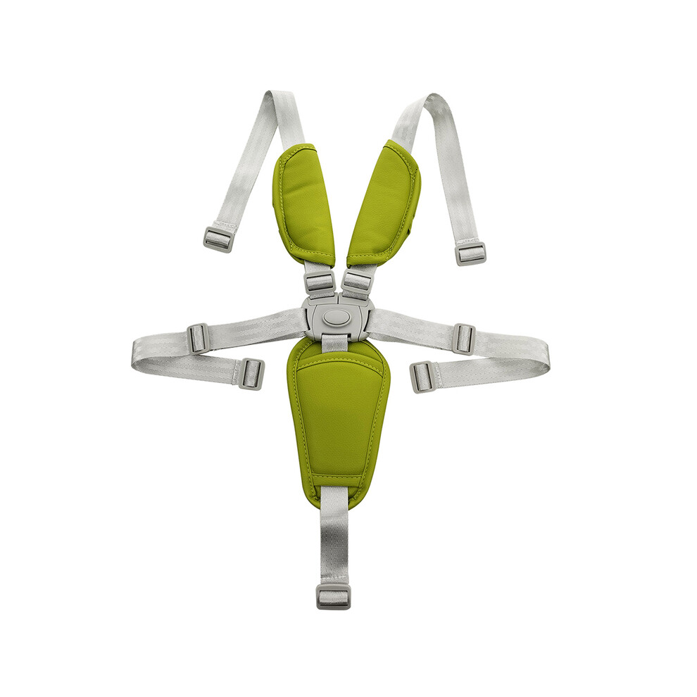 (green) Baby Harness For Pushchair Dinner Chair Highchair 5 Points Safety Belt Length Adjust PU Leather Shoulder Crotch PAD Universal-image-OPC-PG8NV6V-NEW