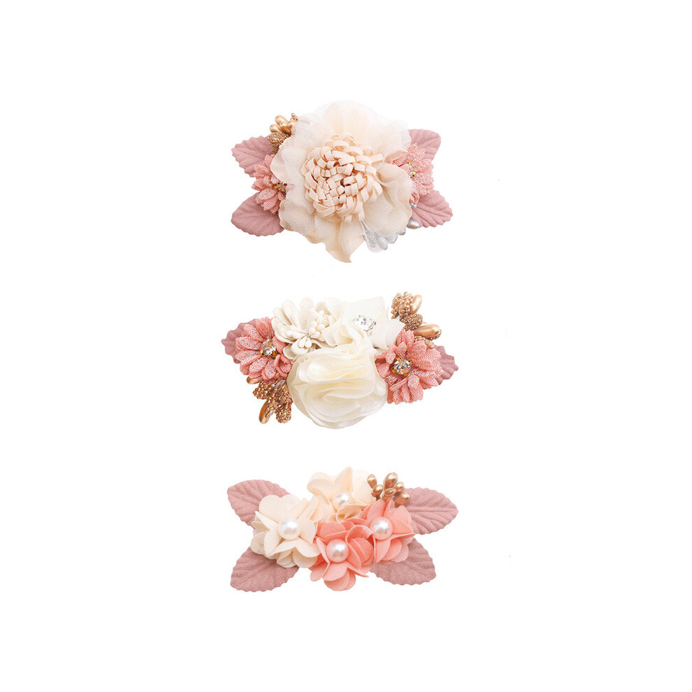 Maxpower (8, 3 Pcs Set) Baby Accessories Princess Flower Hairpins For Baby And Little Girl Imitation Headdress Kids Princess Hair Accessories 3