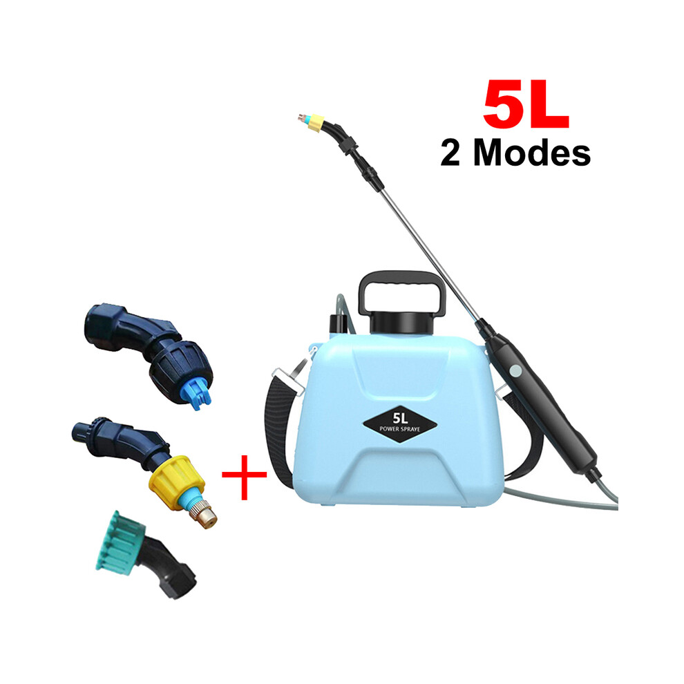 (Blue 5L) 5L Electric Sprayer Garden Automatic Atomization USB Rechargeable Plant Sprayer Bottle Sprinkler Watering Can Garden Irrigation