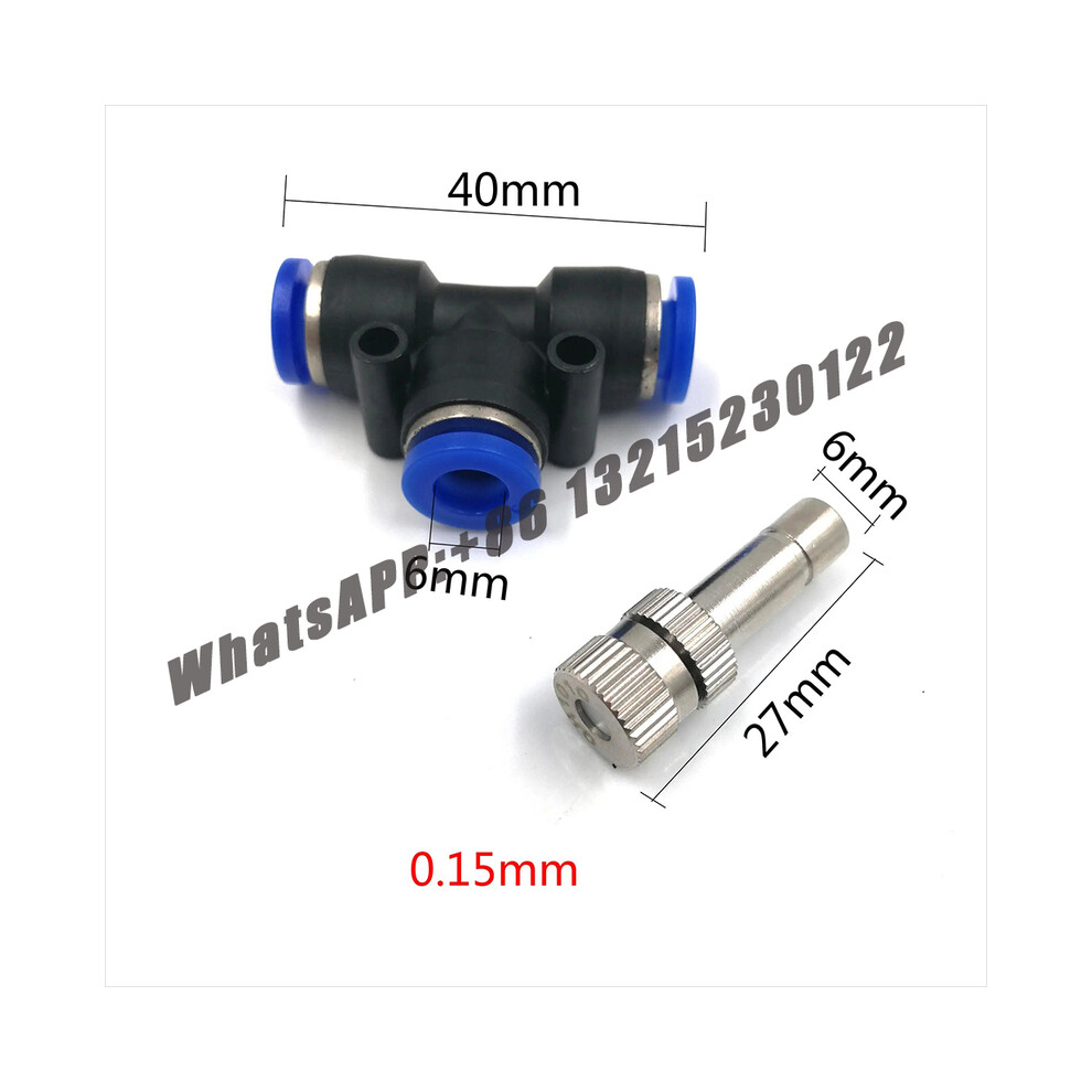 (0.15mm) Misting Cooling System Low Pressure Atomizing Nozzles 6mm Slip lock Quick Connectors Humidify Watering Landscapingc Sprayer