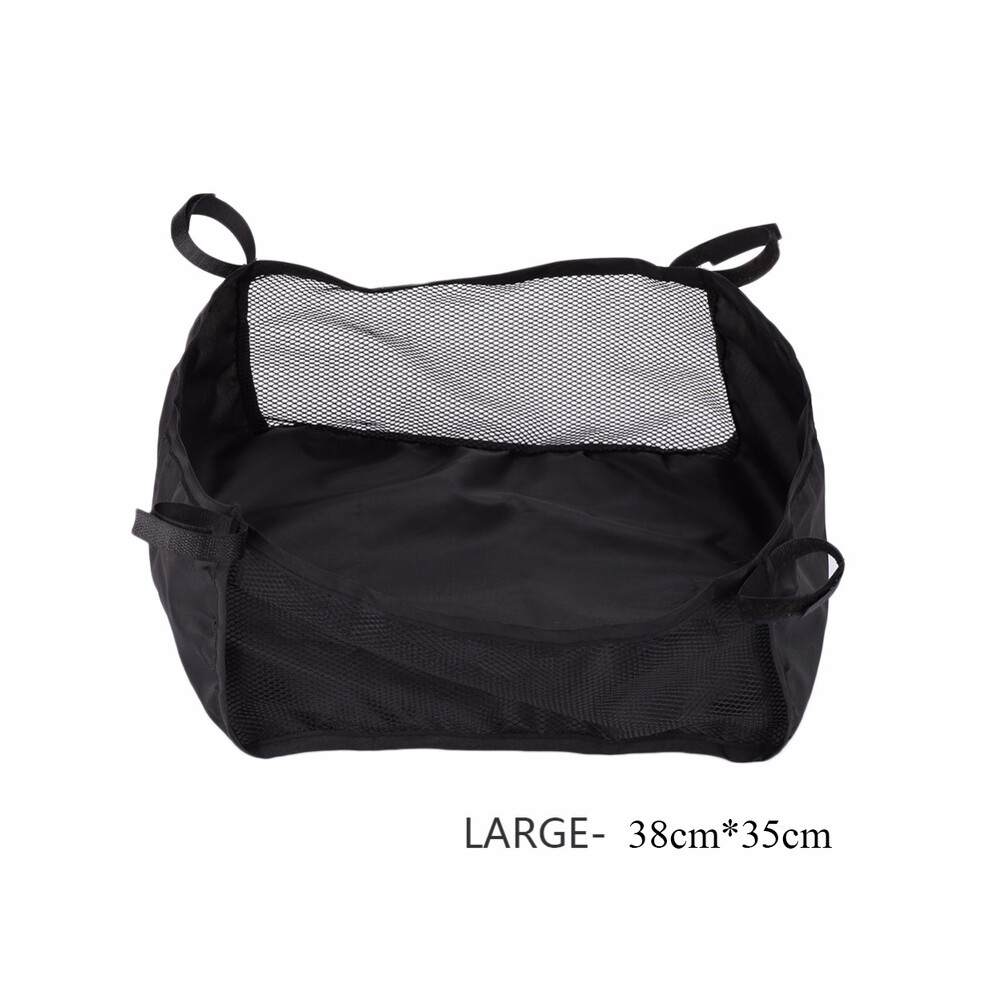 (L) Portable Baby Stroller Basket Newborn Stroller Hanging Basket Infant Stroller Accessories Pram Bottom Basket Organizer Bag Maxpower
