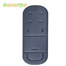 (flax navy blue) Fation Comfortable Baby Stroller Pad Four Seasons General Soft Seat Cushion Child Cart Seat Mat Kids Pushchair Cushion For