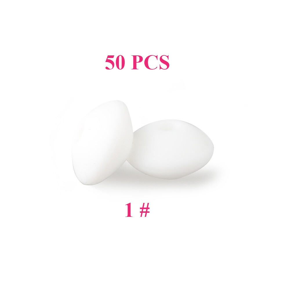 (1) 50pcs Baby Silicone Beads 12mm Lentil Beads Food Grade DIY pacifier clip Necklace Teether children's Toys products Accessories