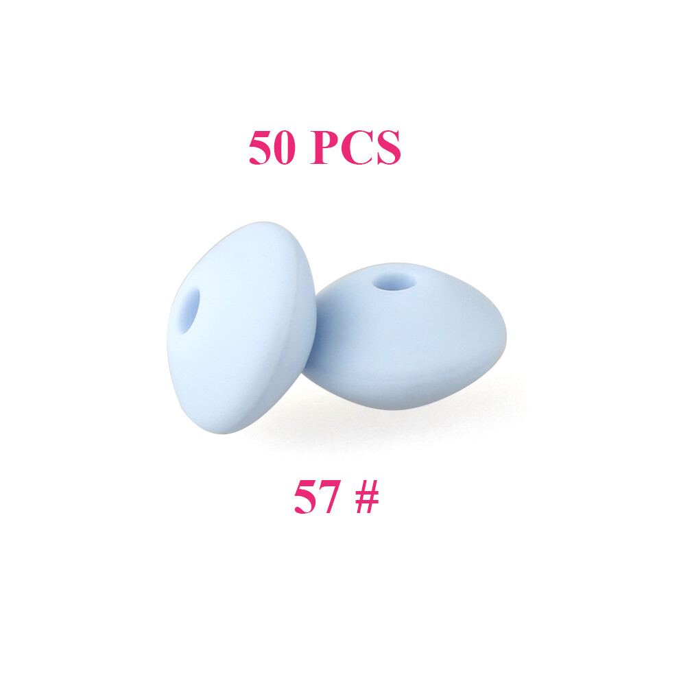(57) 50pcs Baby Silicone Beads 12mm Lentil Beads Food Grade DIY pacifier clip Necklace Teether children's Toys products Accessories