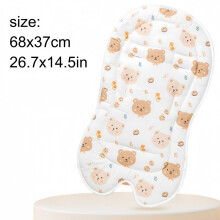(Biscuit Bear) Baby Stroller Seat Cushion Kids Cotton Breathable Prams Cart Mat Pushchair Soft Mattress Infant Pad Travel Stroller Accessories