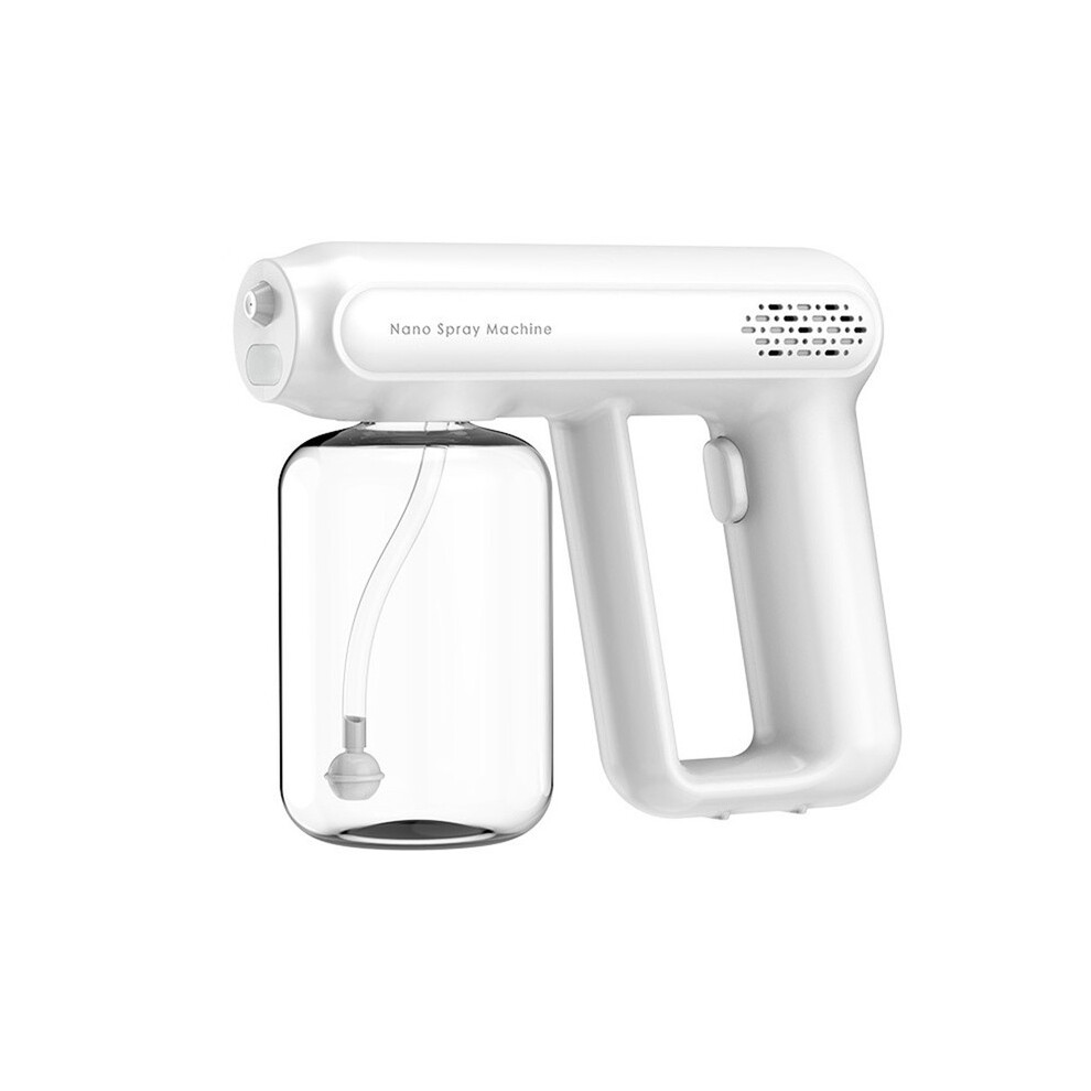 (white) New Handheld Atomizer Spray Gun  Mist Sprayer Sanitizer Machine Cordless Electric Rechargeable ULV Fogger For Office Garden