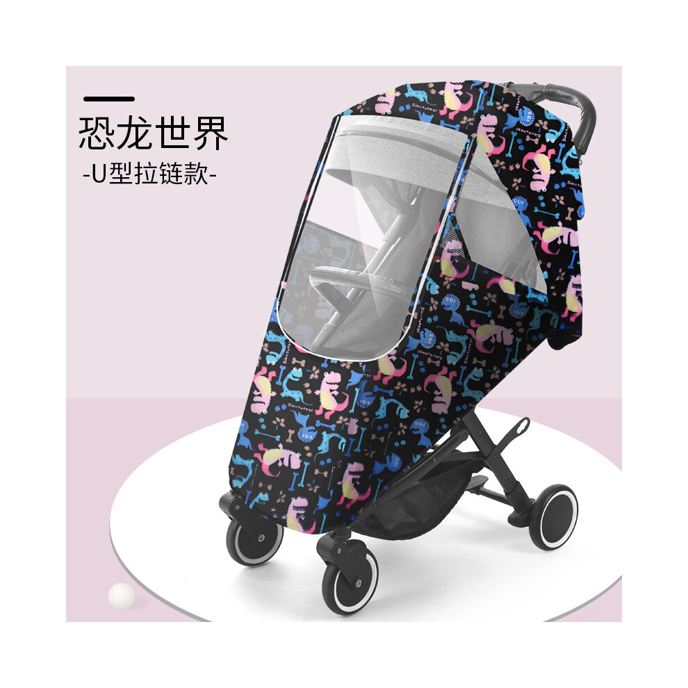 (Dinosaur) Baby Universal Waterproof Winter Thicken Rain Cover Wind Dust Shield Full Raincoat For Baby Stroller Accessories Pushchairs Maxpower