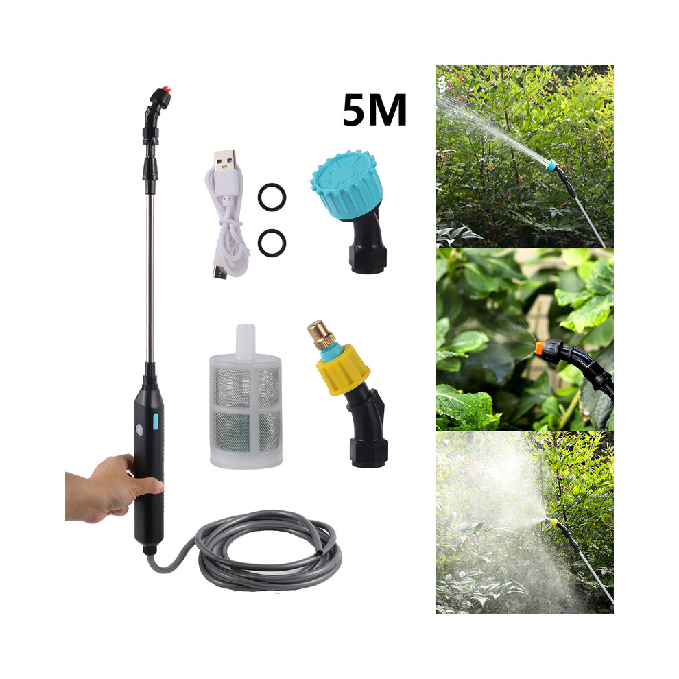 (with 5M hose) Electric Sprayer Gun Garden Automatic Atomization USB Plant Sprayer Bottle High Pressure Sprinkler Watering Garden Irrigation