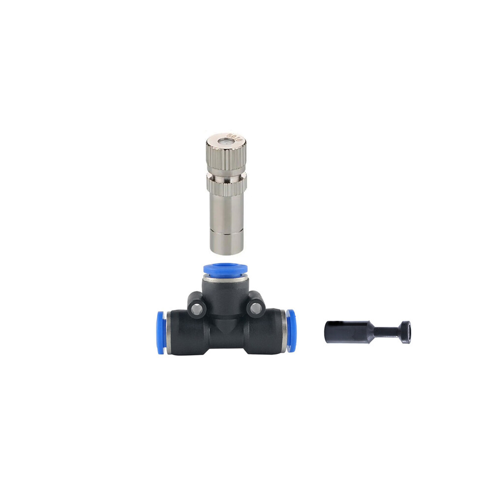 (0.3mm Nozzle) 50Pcs Low Pressure Atomizing Nozzles 8mm Slip lock Quick Connectors Humidify Watering Landscaping Sprayer Misting Cooling