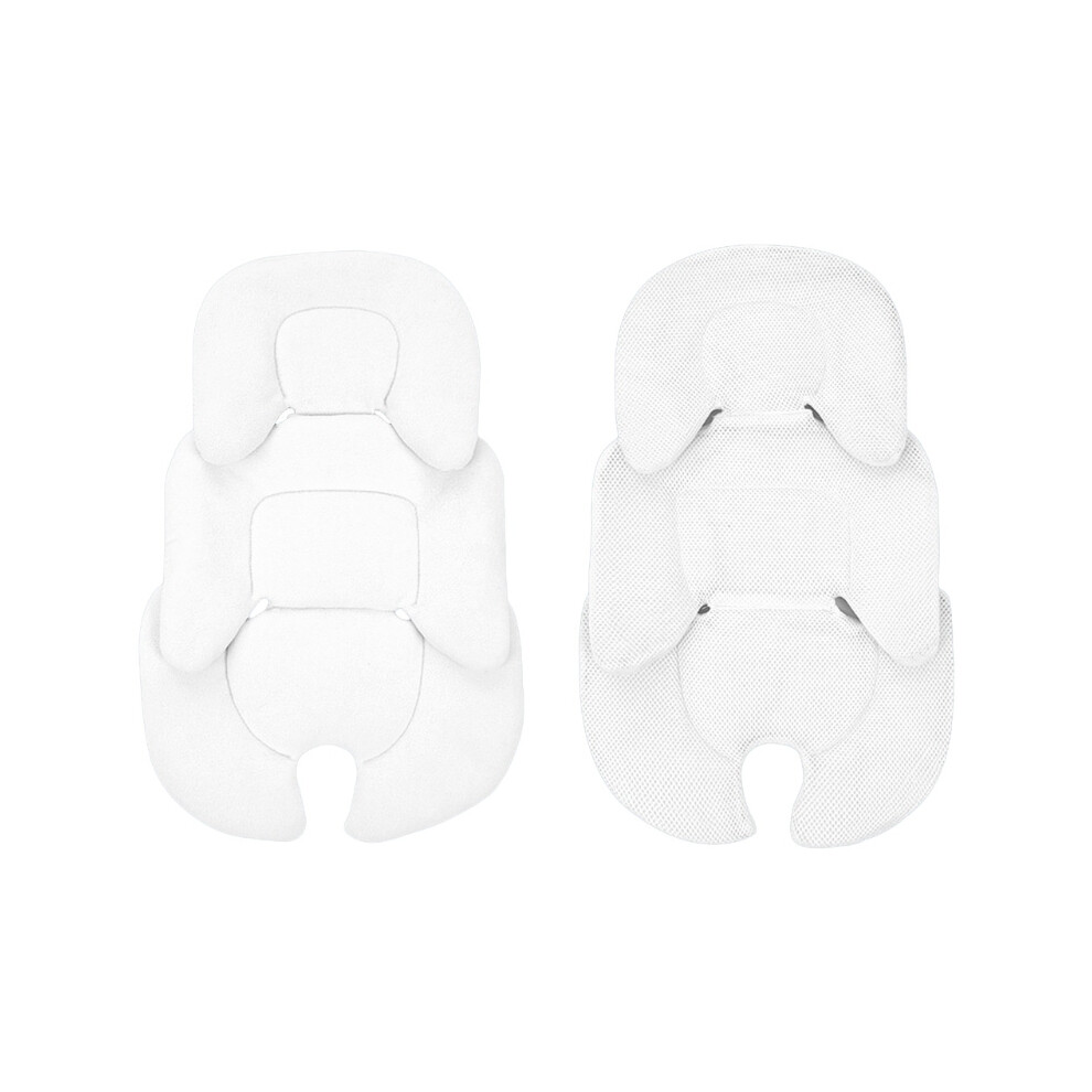 (White) Baby Stroller Cushion Infant Car For Seat Insert For Head Body Support Pillow Pram Thermal Mattress Mesh Breathable Liner White Maxpower
