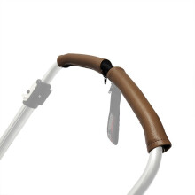 (Brown) Stroller Handle Covers fit for Bugaboo bee3,bee 5, bee+ Baby Carriage PU Leather Armrest Case Protective Cover Accessories