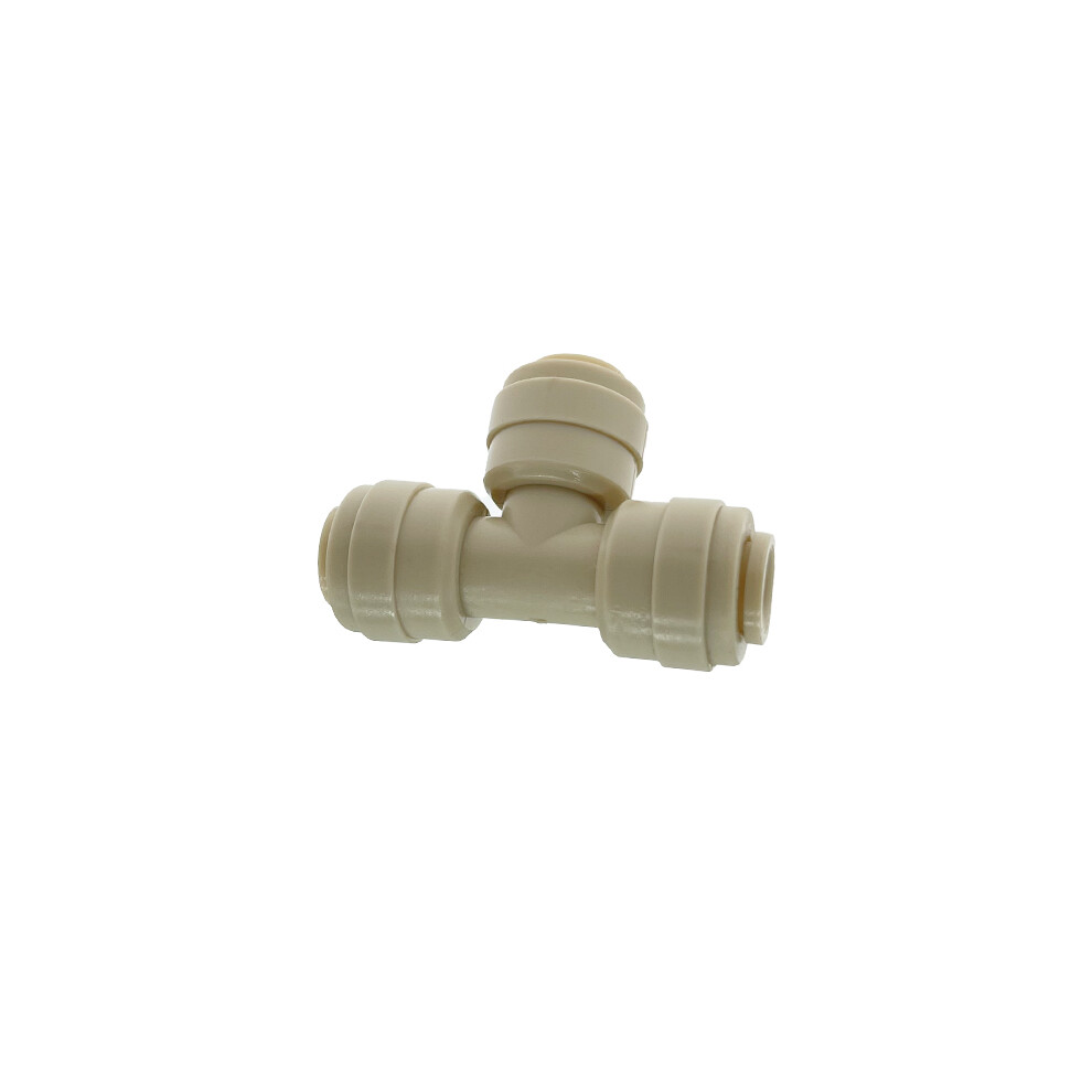 (Beige) 50pcs Tee Connector Quick Connection Garden Water Irrigation Sprinkler