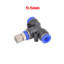 (Caliber 0.8mm) 5Pcs Low Pressure Water Fog Sprayer Misting Cooling System Atomizing Nozzles 6mm Pneumatic Fitting Pipe Connector Garden