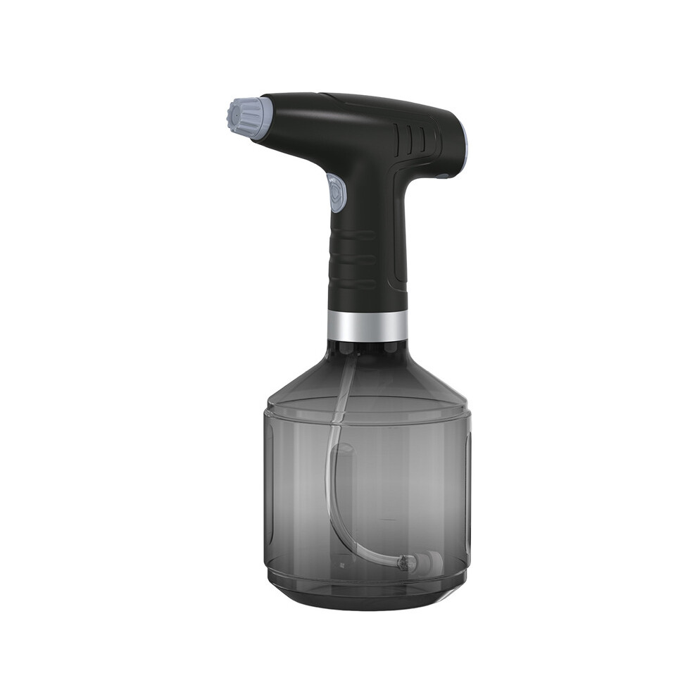 (Black Grey) Electric Sprayer USB Rechargeable 900ml Automatic Watering Fogger 1200mah Battery 360 Degree Rotating Nozzle for Garden