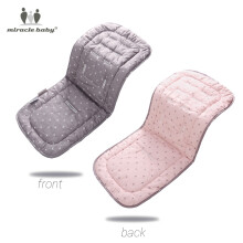 (gray pink cross) Comfortable Cotton Baby Stroller Pad Four Seasons General Soft Seat Cushion Child Cart Seat Mat Kids Pushchair Cushion For