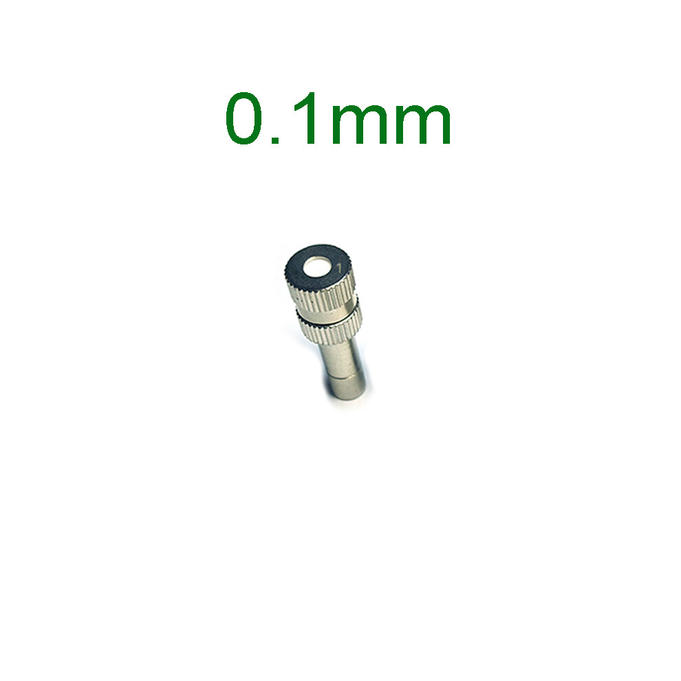 (0.1mm) 10 PCS Quick Slip Lock Nozzle 0.1mm-0.6mm Fogging Spray Sprinkler Misting Garden Nozzle for 6mm Quick Connector