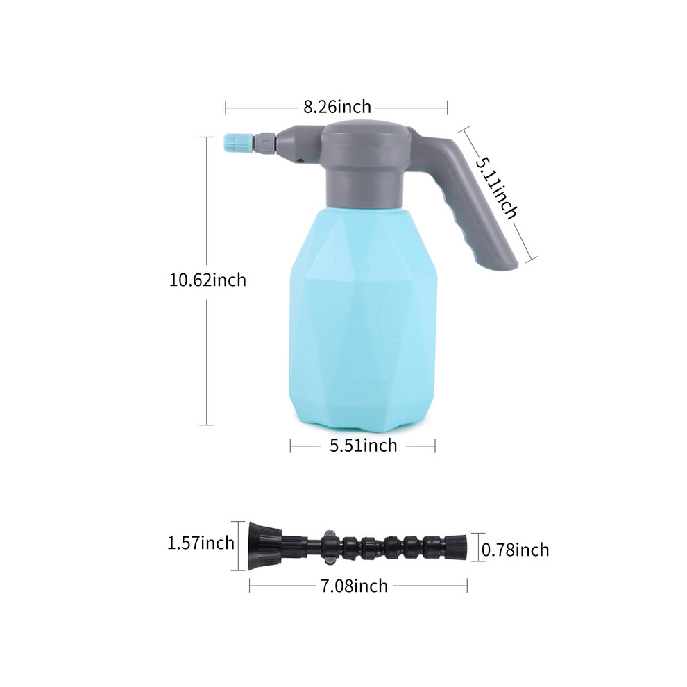 (Blue) 2L Automatic Garden Sprayer Electric Plant Mister Spray Bottle USB Watering Can with Adjustable Spout Plant Watering Devices