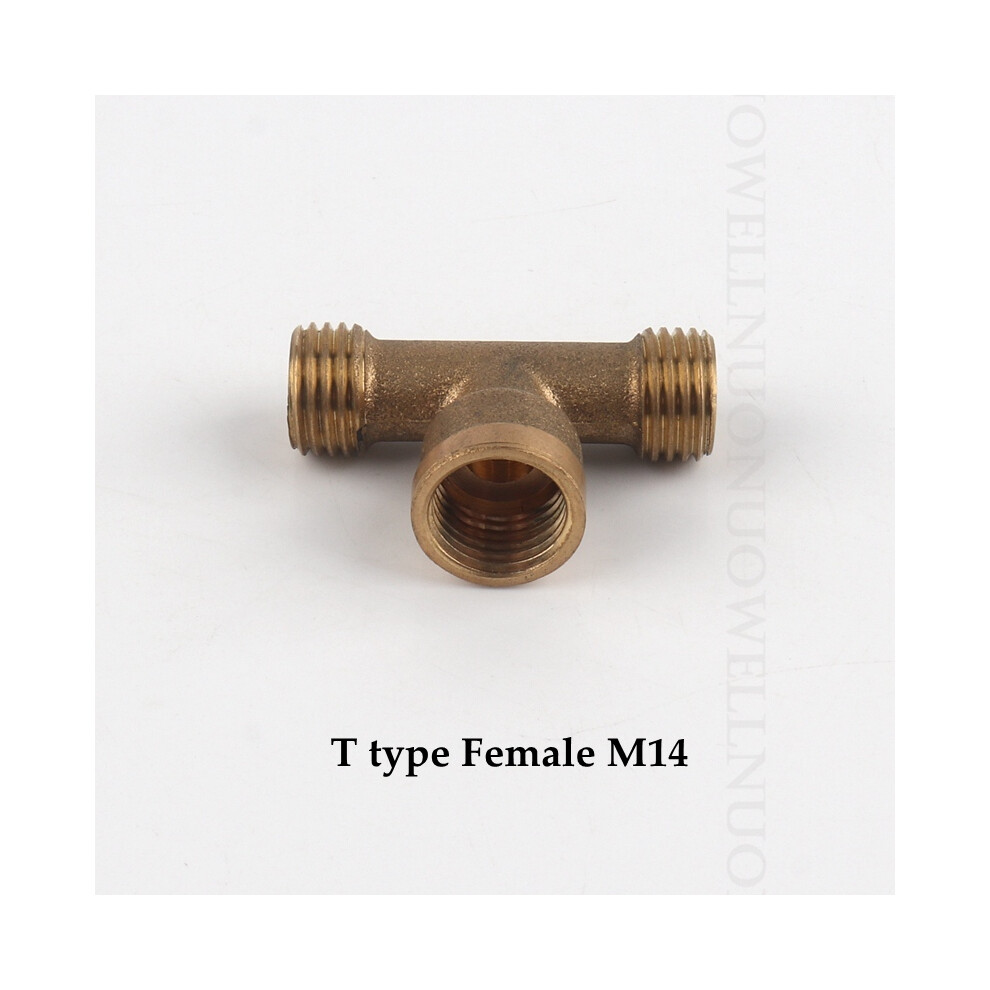 Maxpower (F14 Tee Connector) Sprayer Nozzle Gun Adapter Thread Connector Nozzle Fittings Garden Dedust,