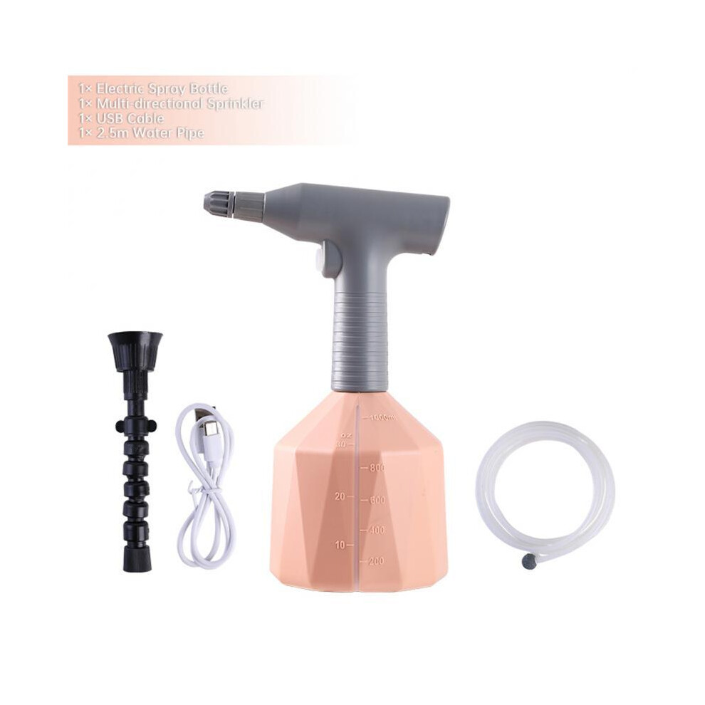 (Style F) Electric Spray Bottle 1 Liter Automatic Plant Watering Can Gardening Watering Flower Water Universal Head Disinfection Sprayer